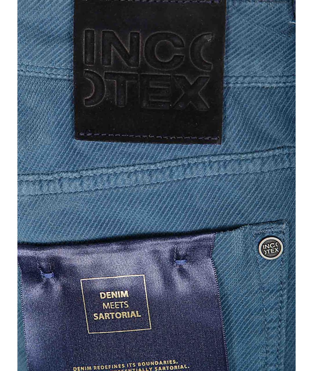 INCOTEX Синие хлопковые джинсы скинни, фото 3