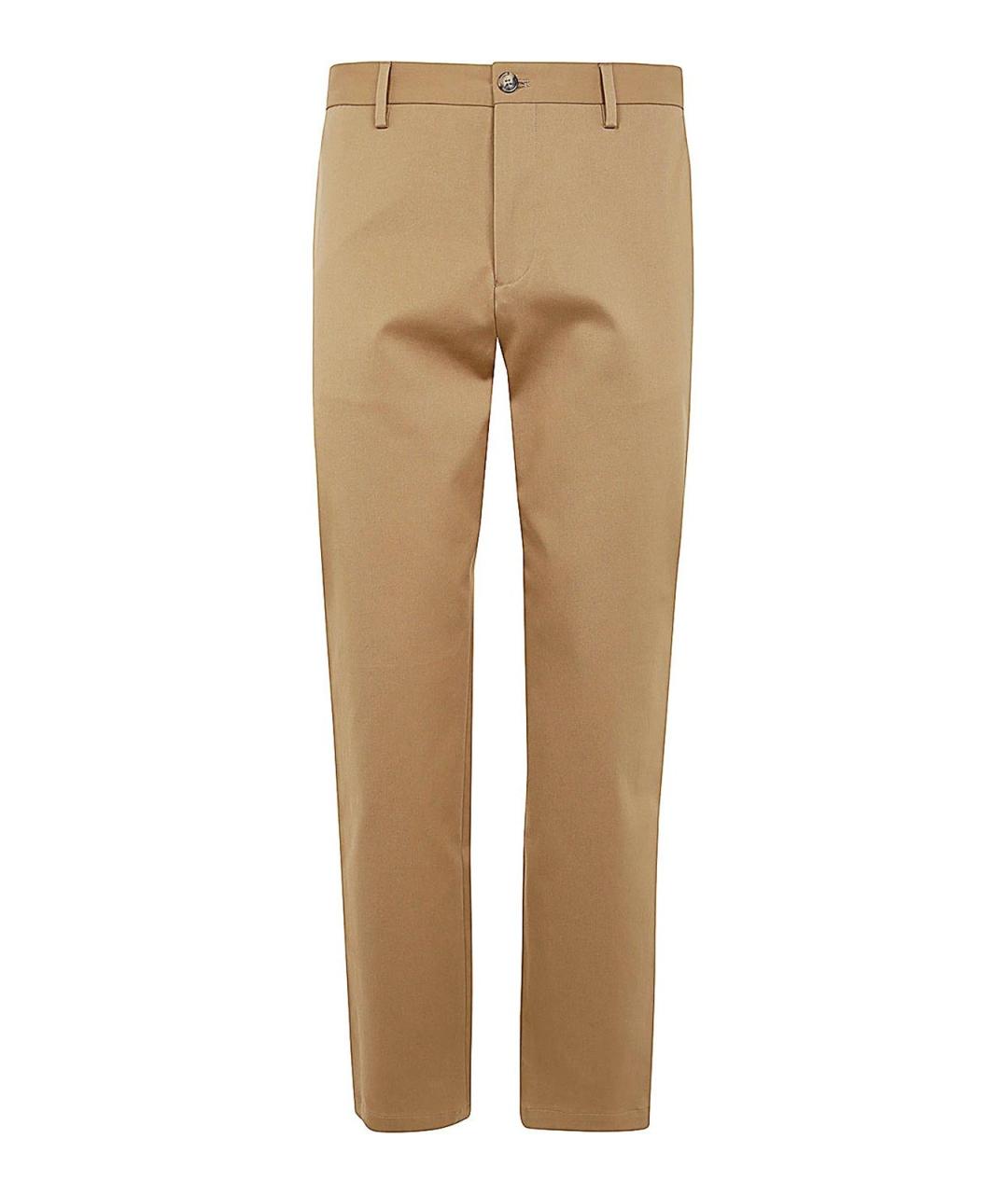 PAUL SMITH Бежевые хлопковые повседневные брюки, фото 1