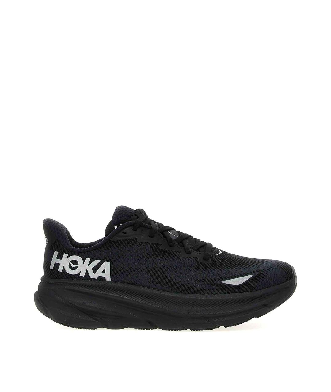 HOKA Черные текстильные низкие кроссовки / кеды, фото 1