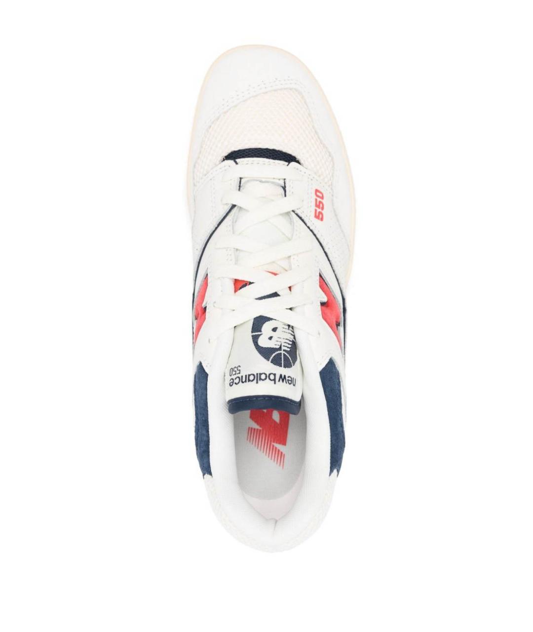 NEW BALANCE Белые кожаные низкие кроссовки / кеды, фото 2