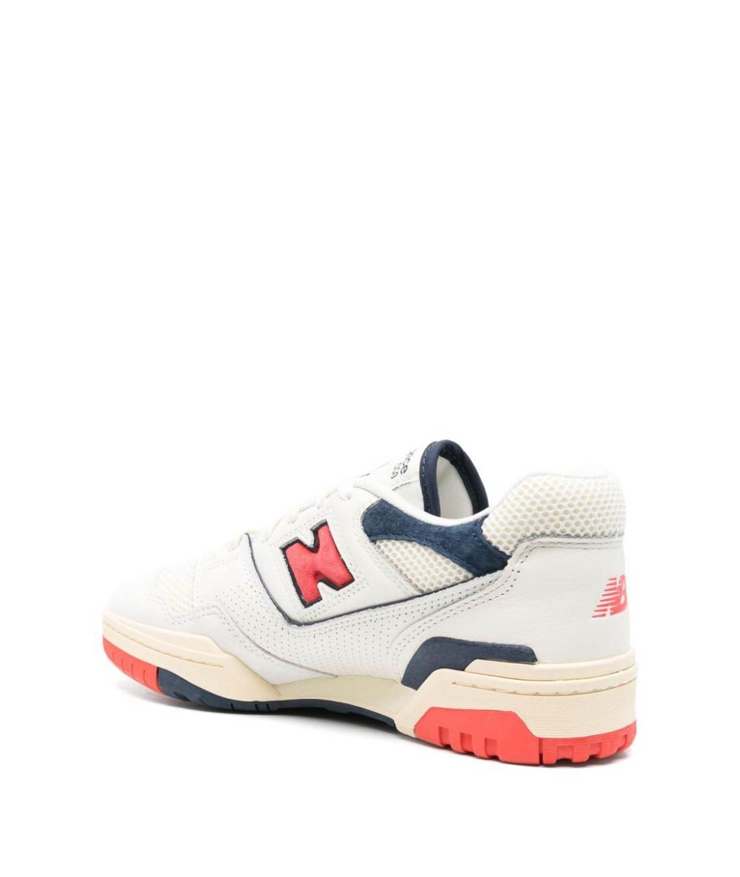 NEW BALANCE Белые кожаные низкие кроссовки / кеды, фото 4