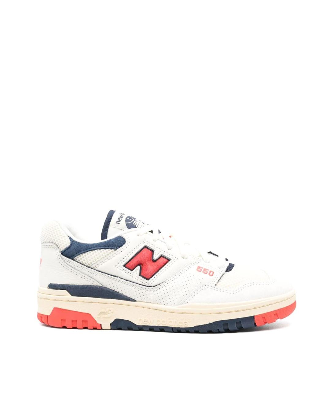 NEW BALANCE Белые кожаные низкие кроссовки / кеды, фото 1