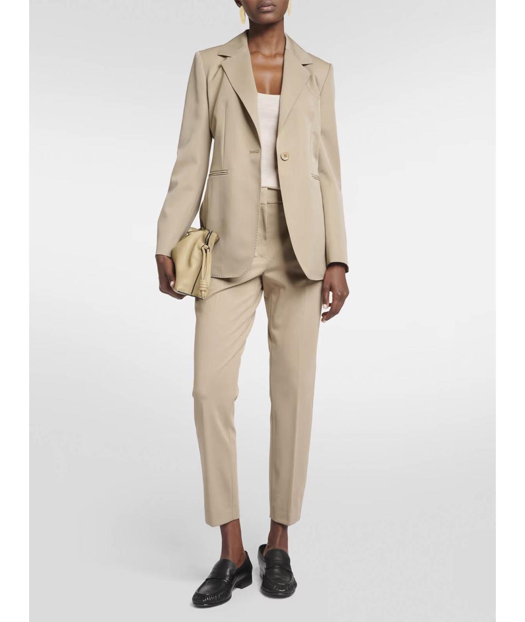 MAX MARA Бежевые вискозные шорты, фото 2
