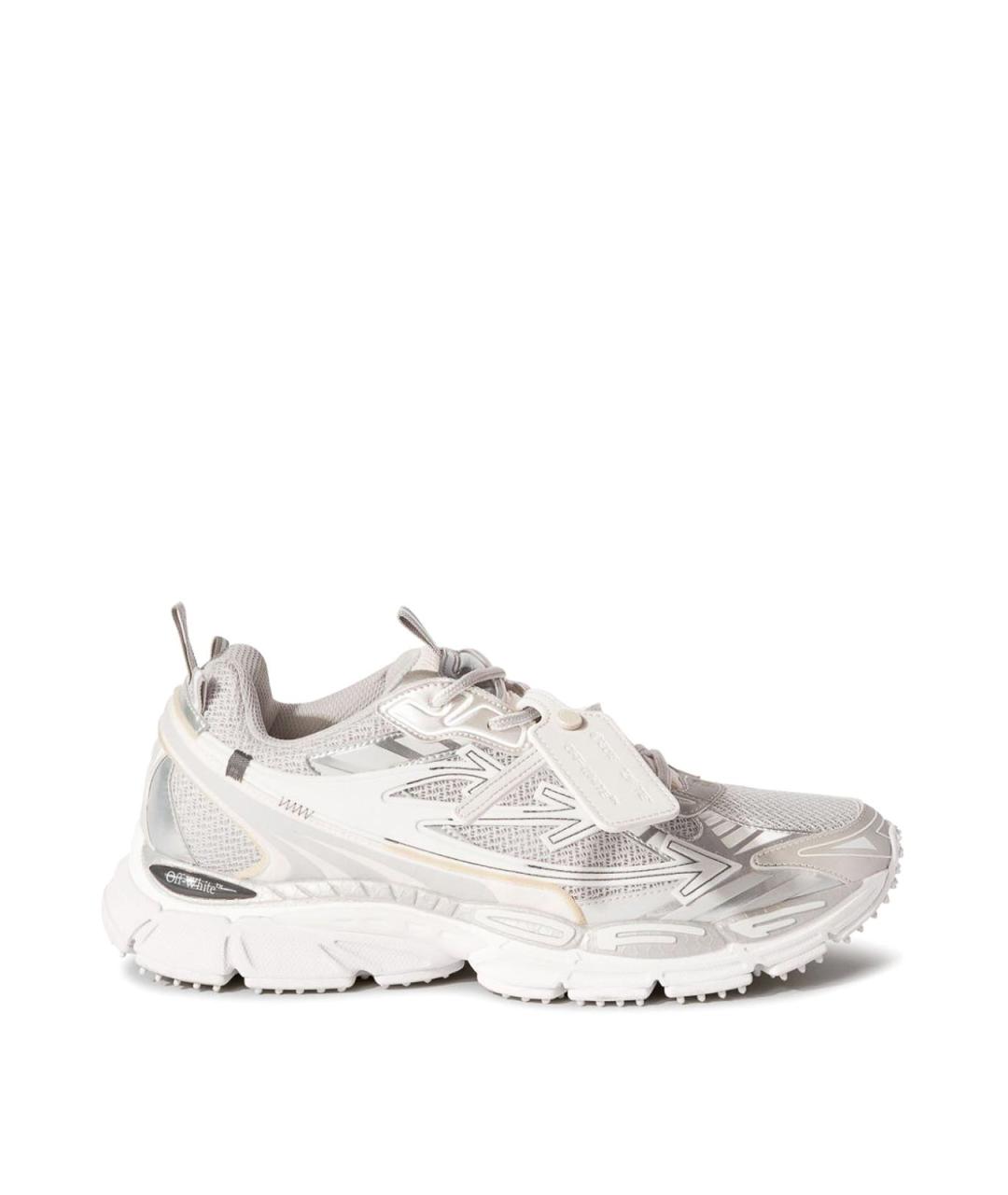 OFF-WHITE Бежевые текстильные низкие кроссовки / кеды, фото 1