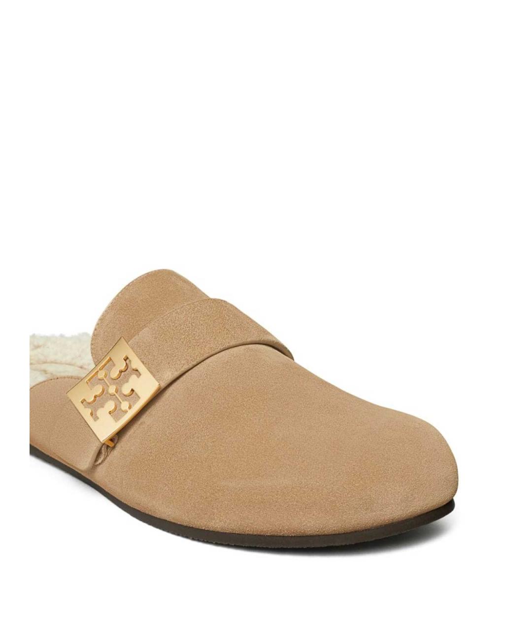 TORY BURCH Бежевые замшевые мюли, фото 3