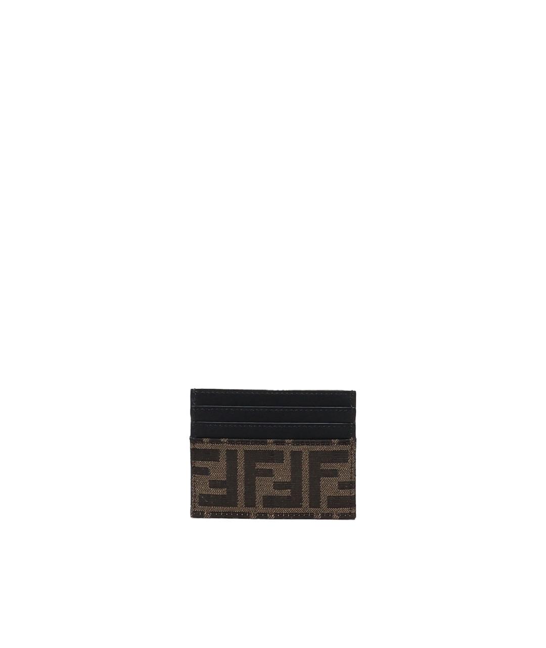FENDI Коричневый кожаный кардхолдер, фото 2