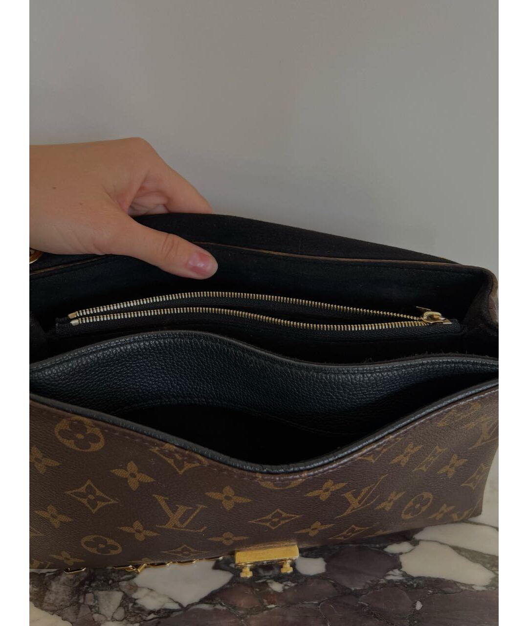 LOUIS VUITTON PRE-OWNED Коричневая кожаная сумка тоут, фото 4