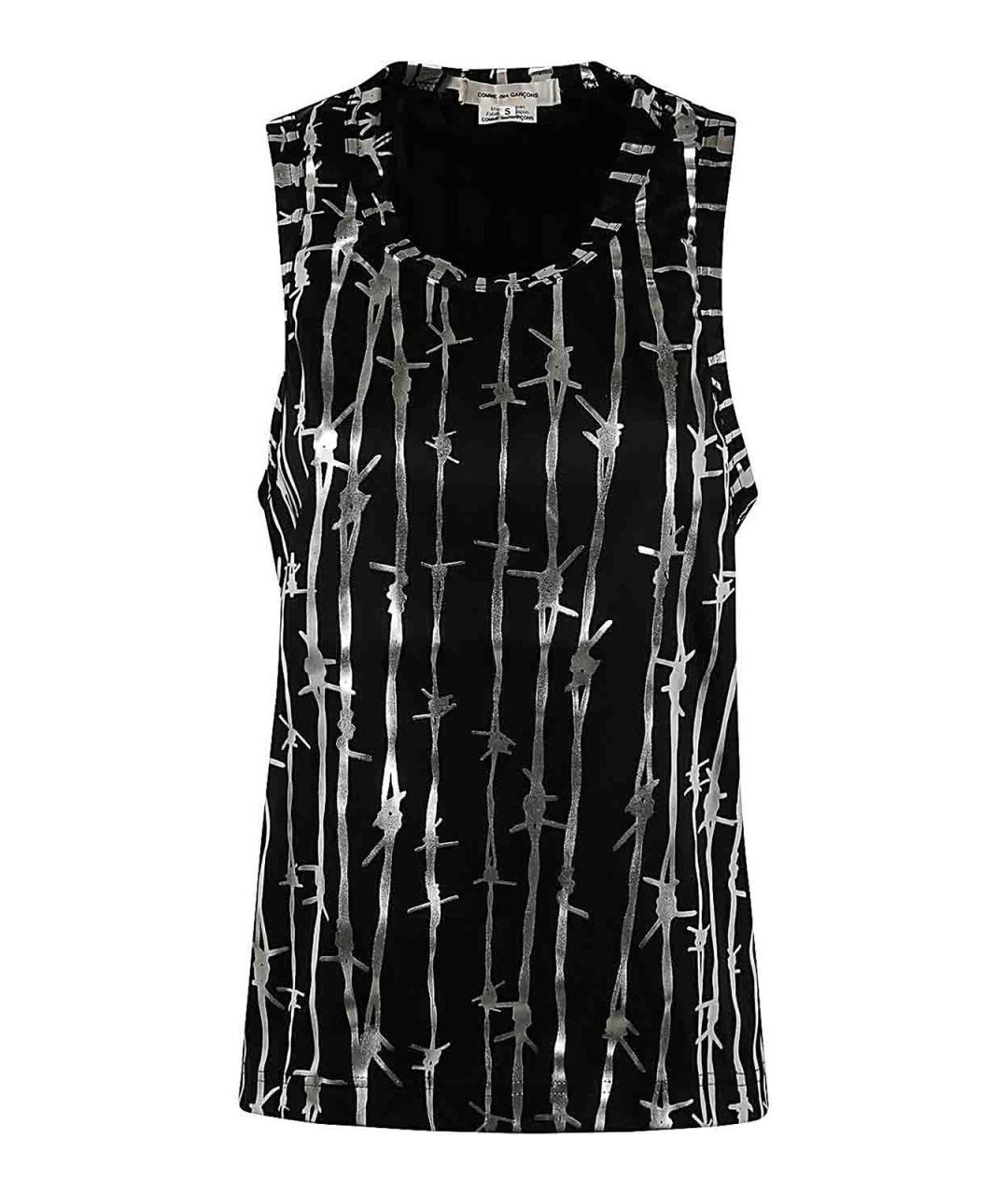 COMME DES GARÇONS Черная полиэстеровая футболка, фото 1
