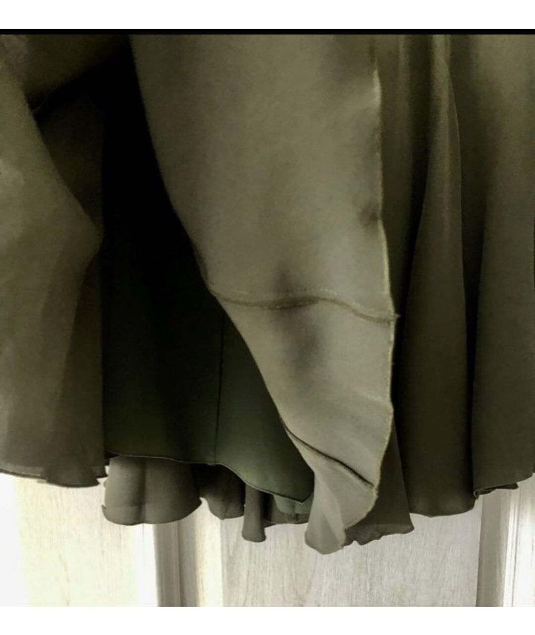 ARMANI COLLEZIONI Зеленая шелковая юбка миди, фото 3