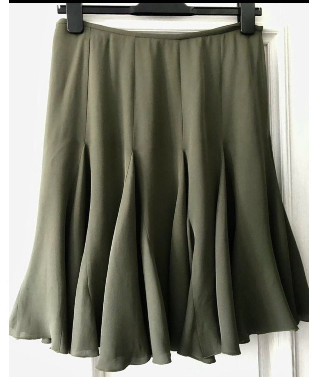 ARMANI COLLEZIONI Зеленая шелковая юбка миди, фото 9