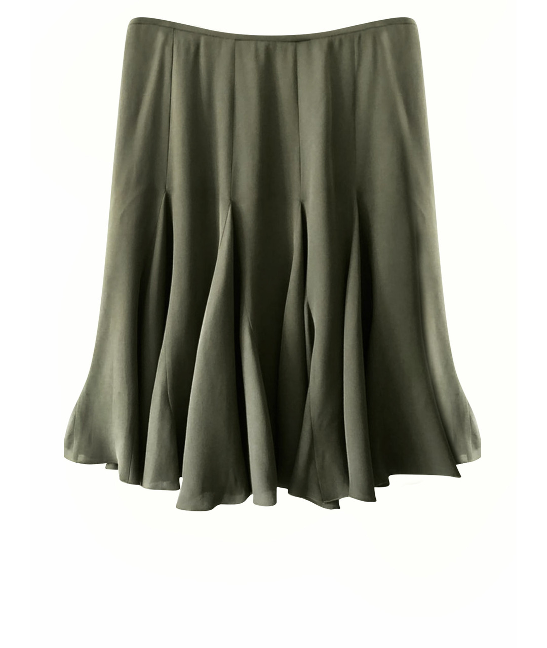 ARMANI COLLEZIONI Зеленая шелковая юбка миди, фото 1