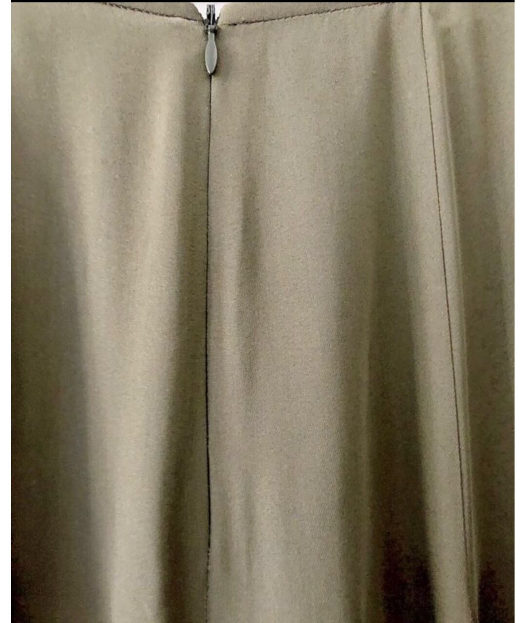 ARMANI COLLEZIONI Зеленая шелковая юбка миди, фото 6