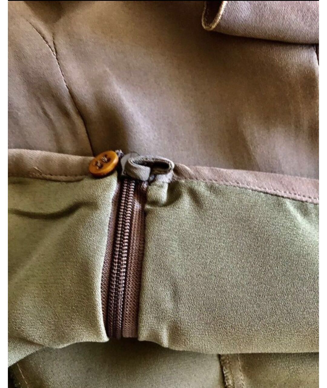 ARMANI COLLEZIONI Зеленая шелковая юбка миди, фото 7