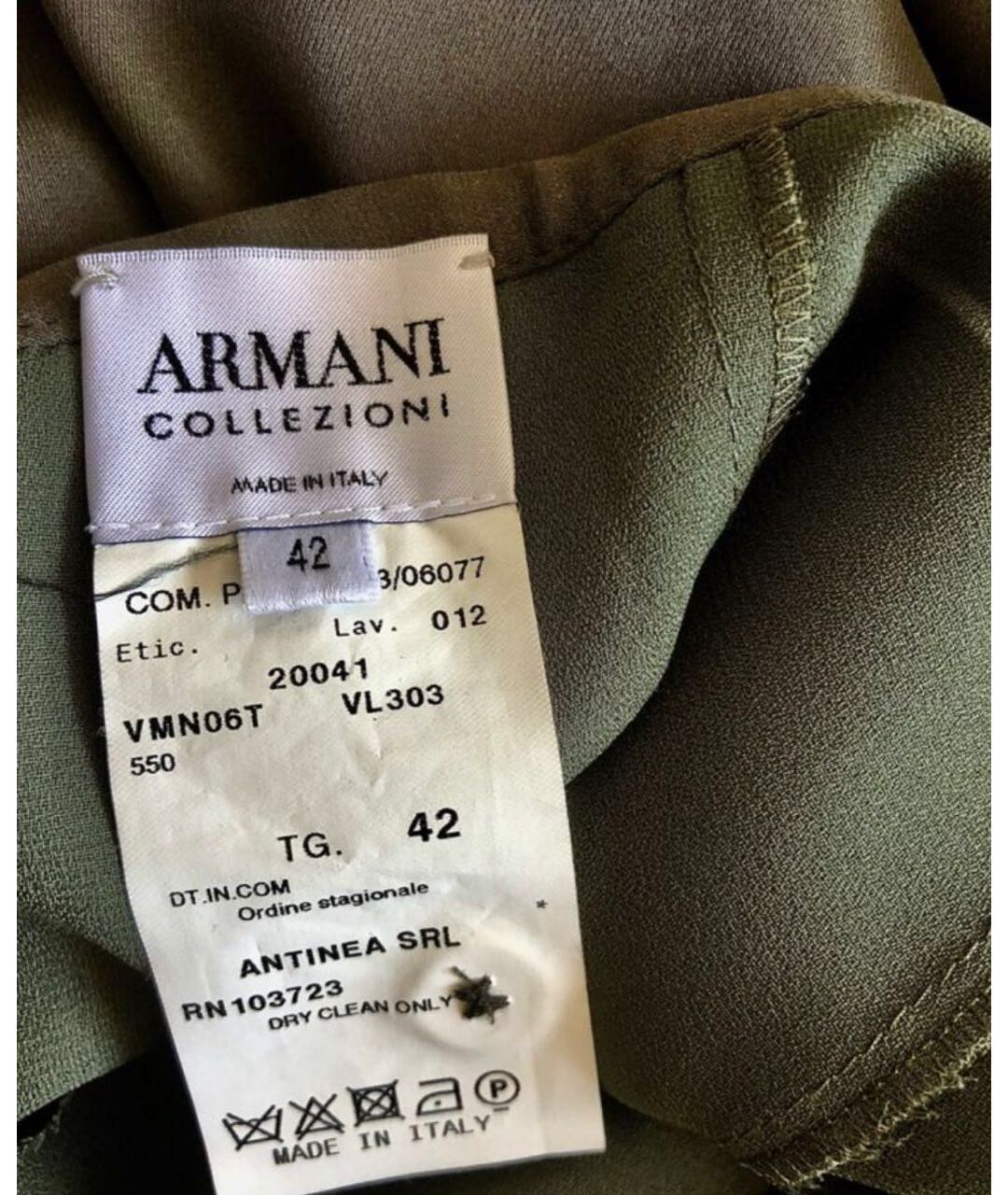 ARMANI COLLEZIONI Зеленая шелковая юбка миди, фото 8