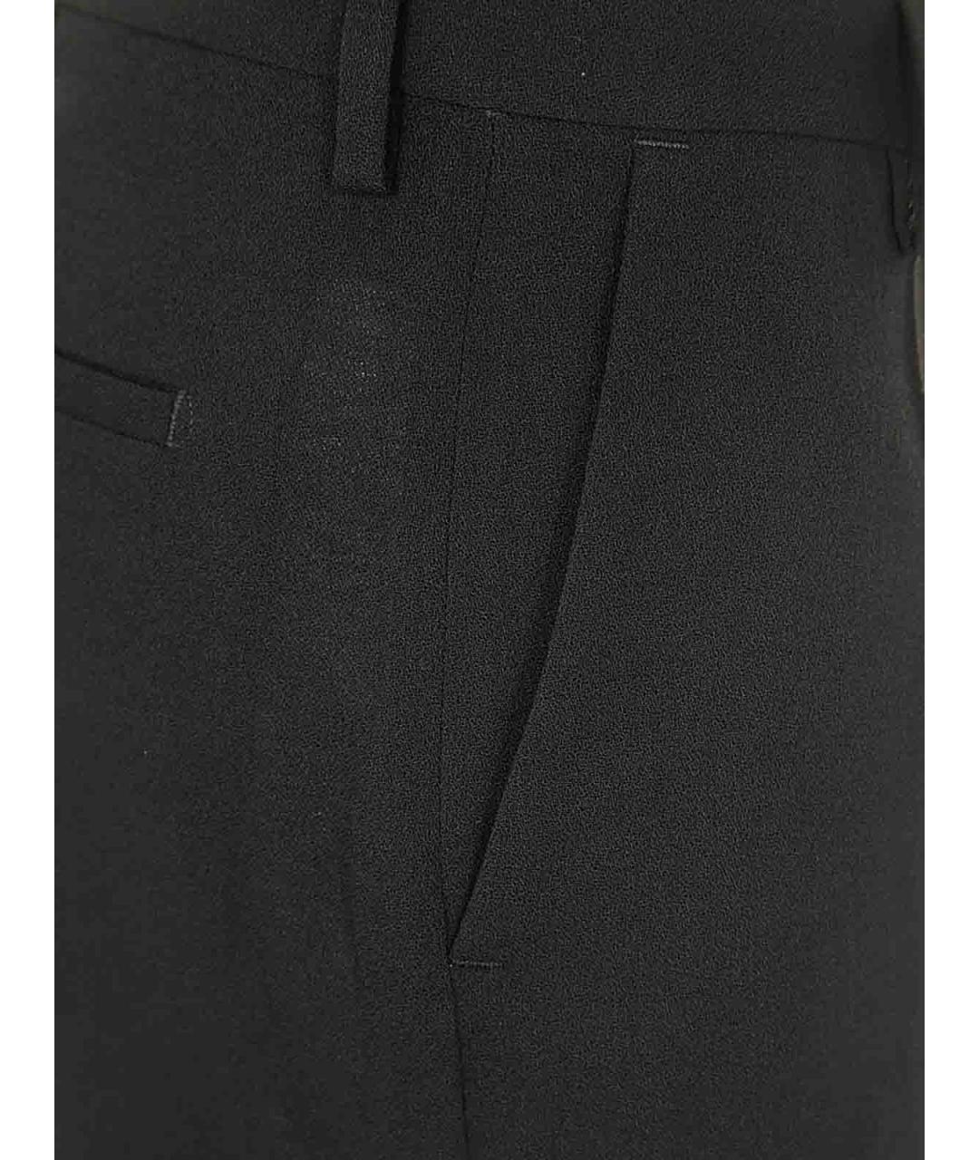 RICK OWENS Черные шерстяные прямые брюки, фото 3