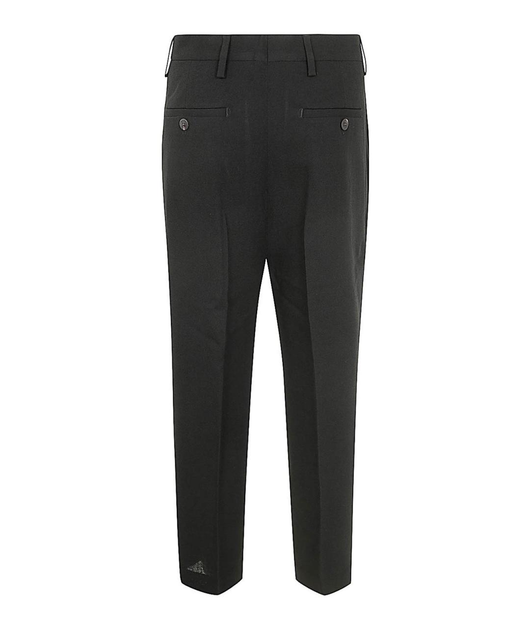 RICK OWENS Черные шерстяные прямые брюки, фото 2