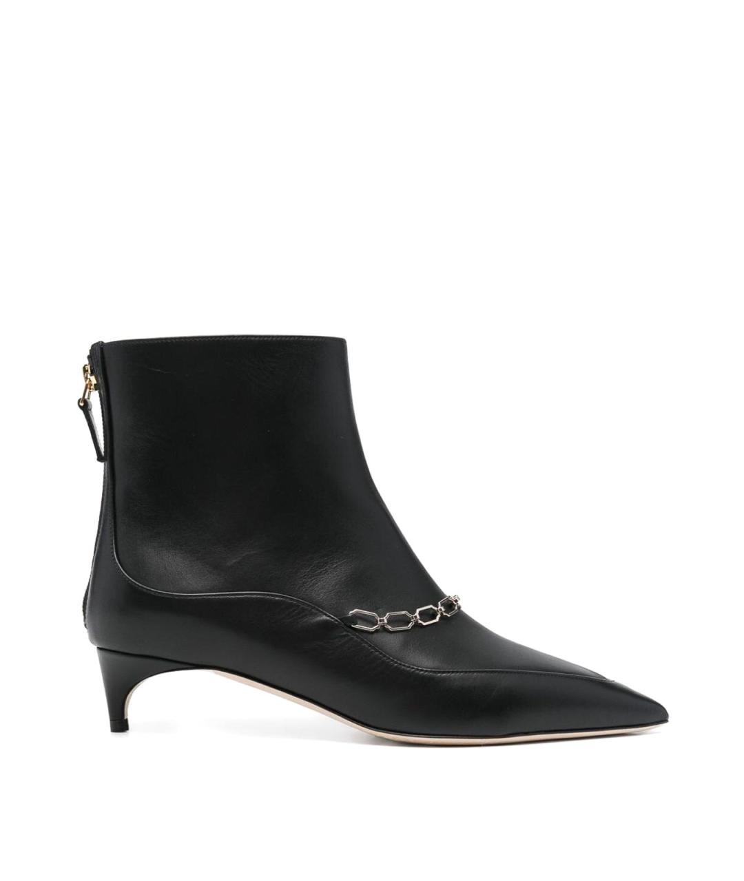 MALONE SOULIERS Черные кожаные ботильоны, фото 1