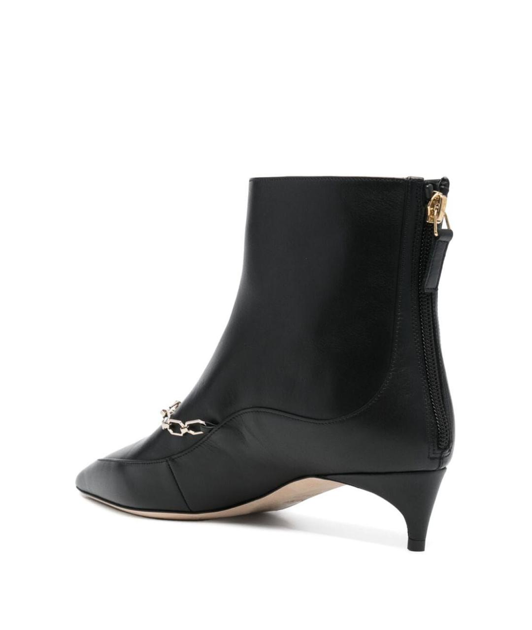 MALONE SOULIERS Черные кожаные ботильоны, фото 3