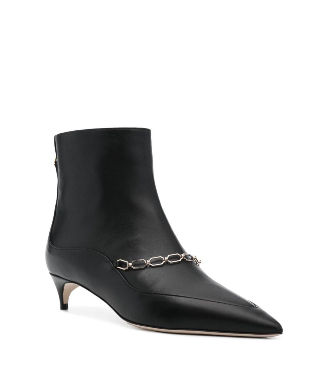 MALONE SOULIERS Черные кожаные ботильоны, фото 4