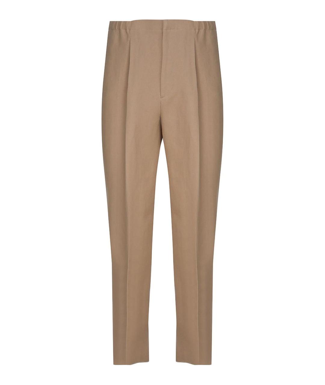 FENDI Бежевые повседневные брюки, фото 1