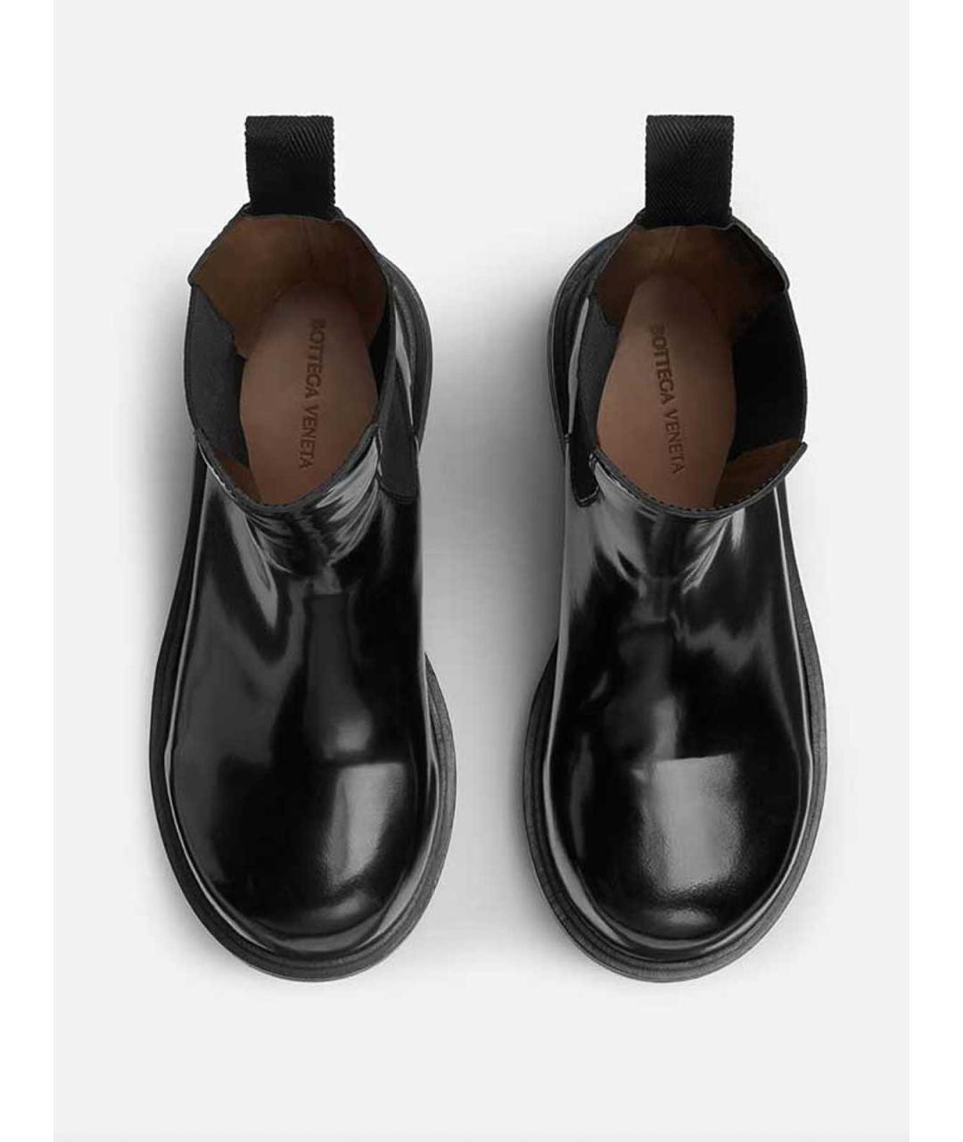 BOTTEGA VENETA Черные кожаные ботильоны, фото 4