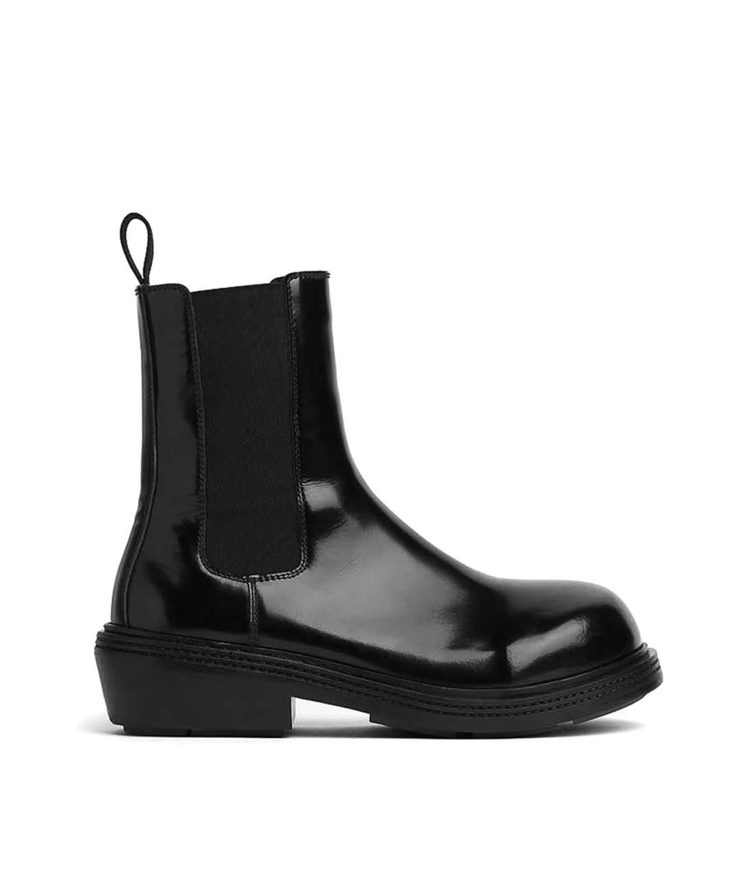 BOTTEGA VENETA Черные кожаные ботильоны, фото 1
