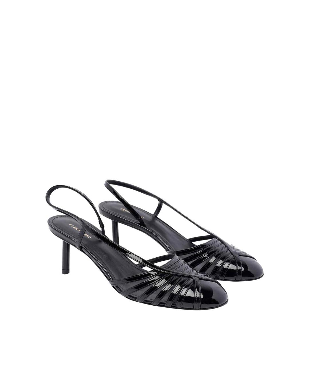 FERRAGAMO Черные кожаные туфли, фото 2