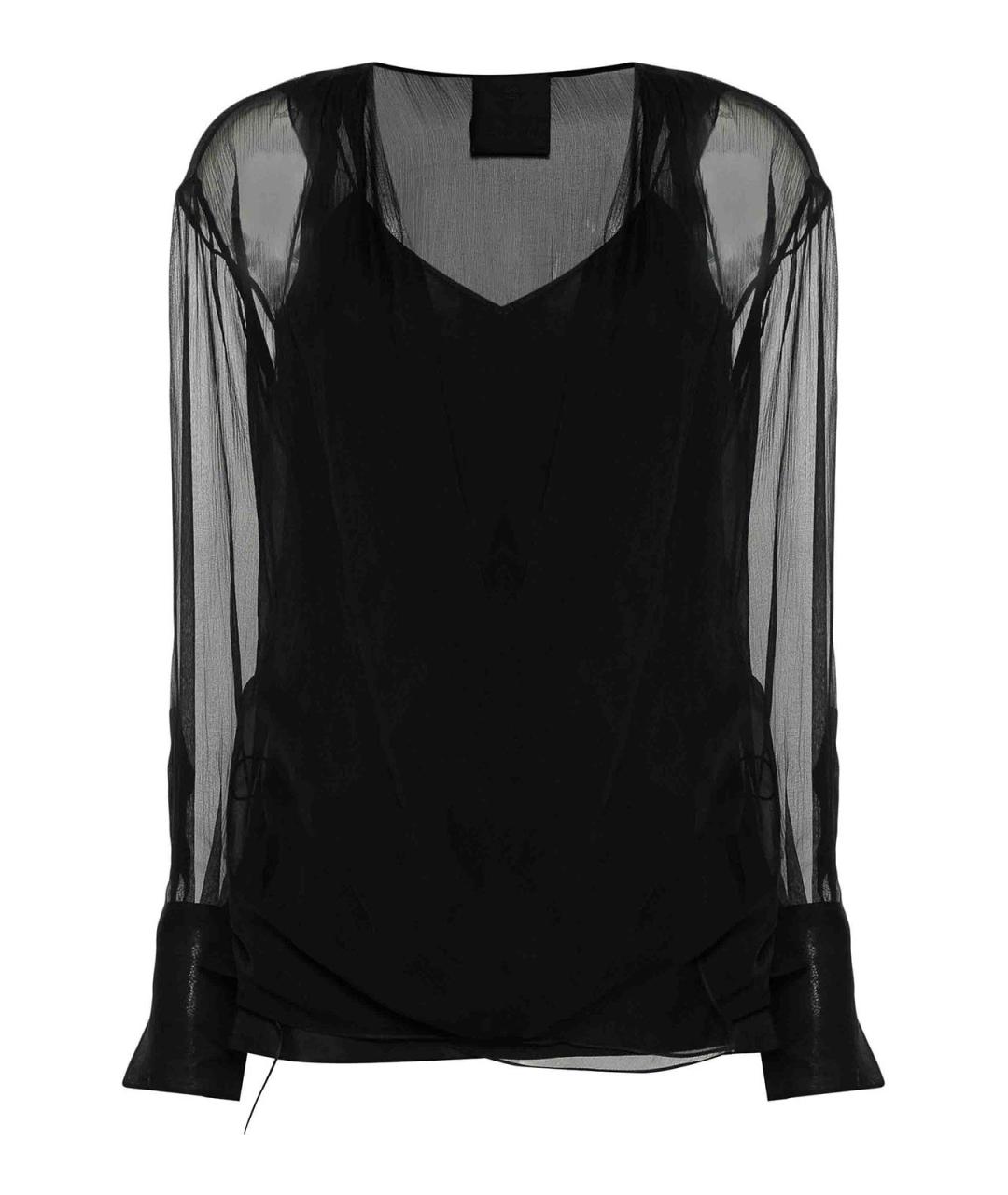 GIVENCHY Черная шелковая блузы, фото 1