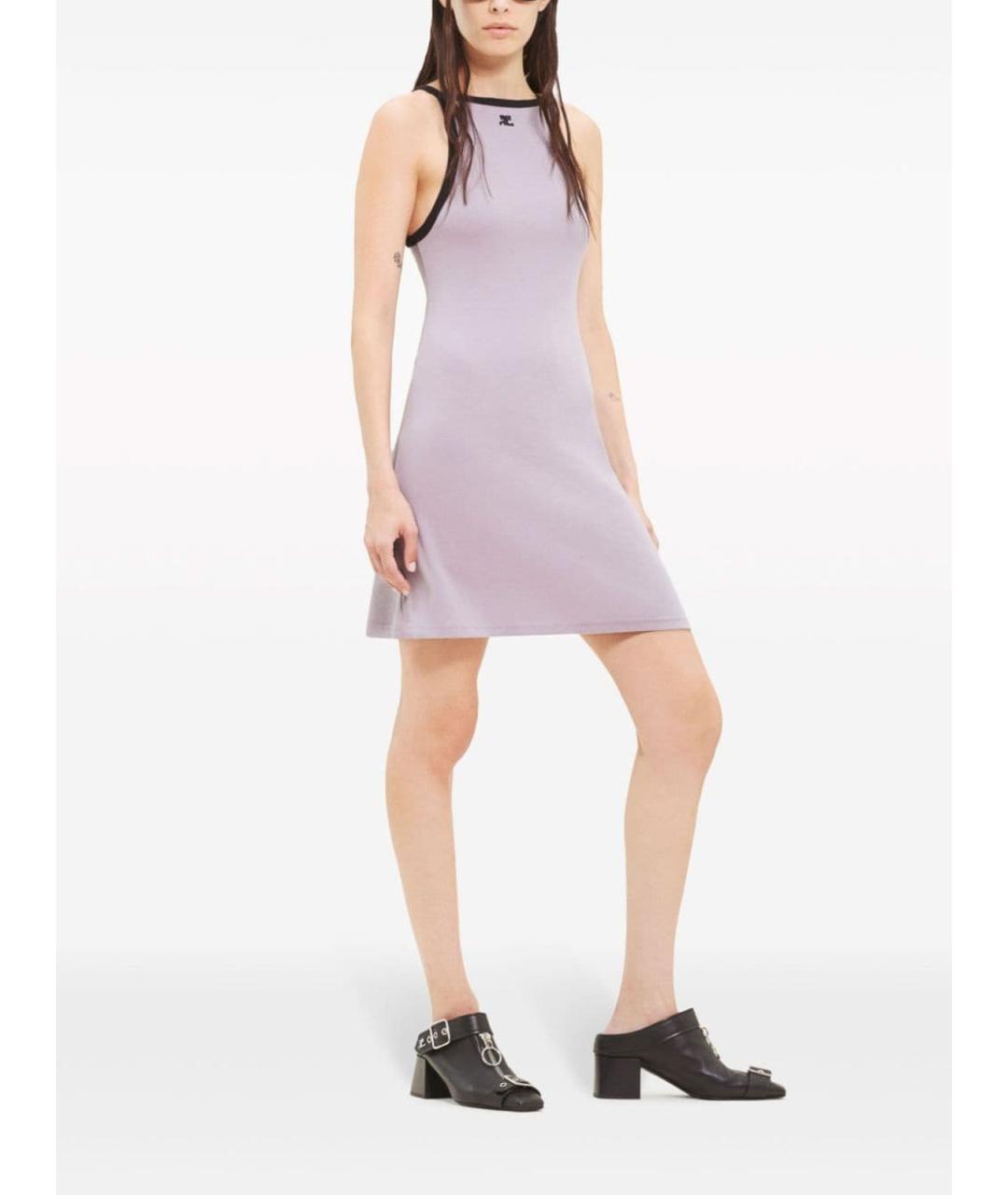 COURREGES Серое хлопковое повседневное платье, фото 3