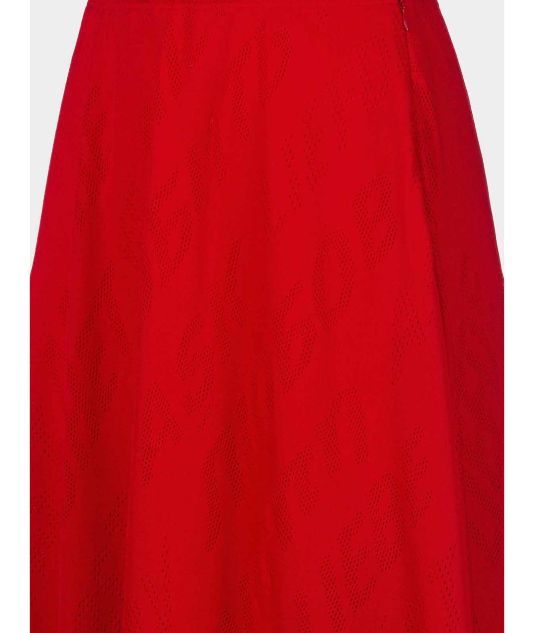 BALENCIAGA Красная полиэстеровая юбка миди, фото 5