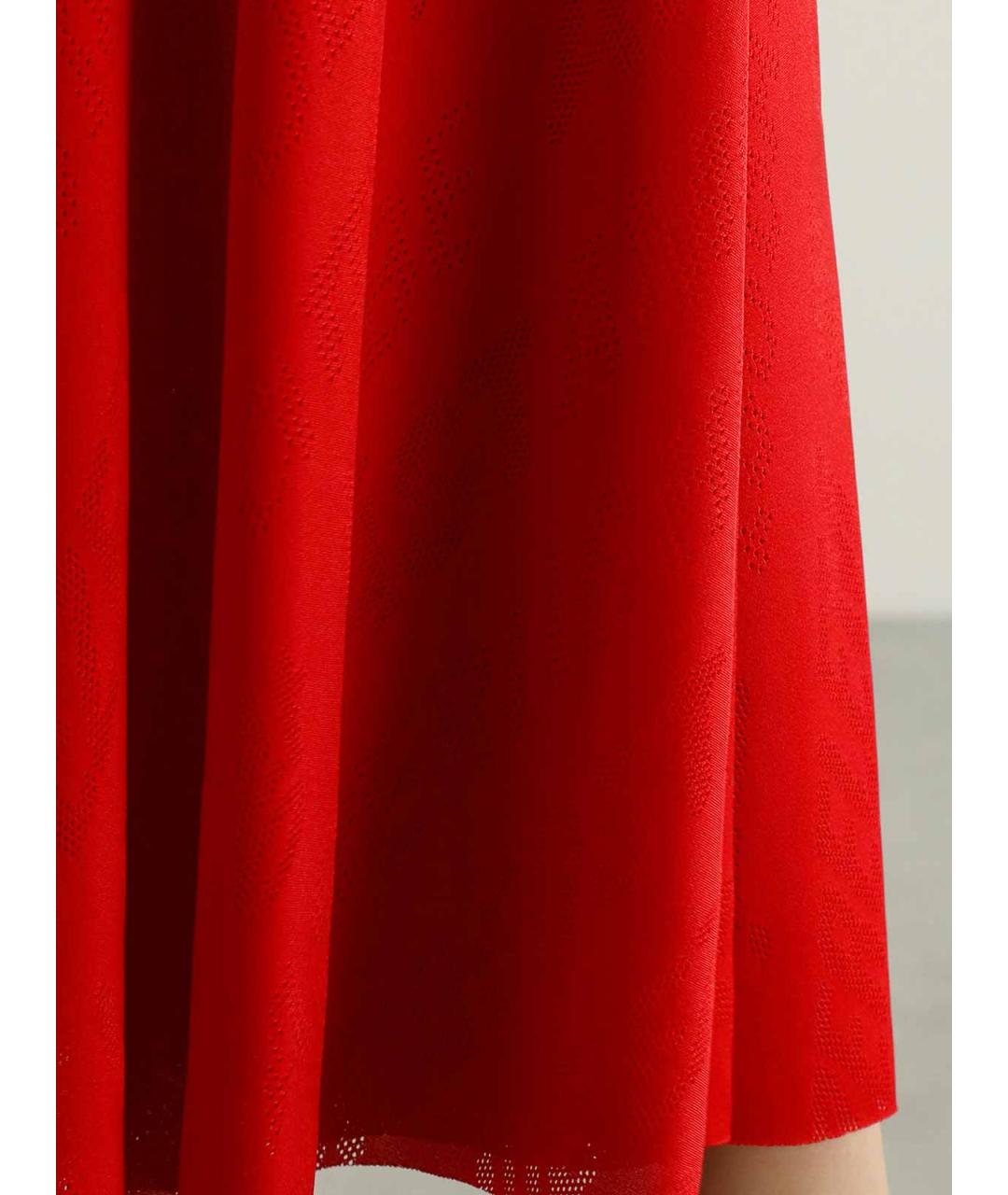 BALENCIAGA Красная полиэстеровая юбка миди, фото 6
