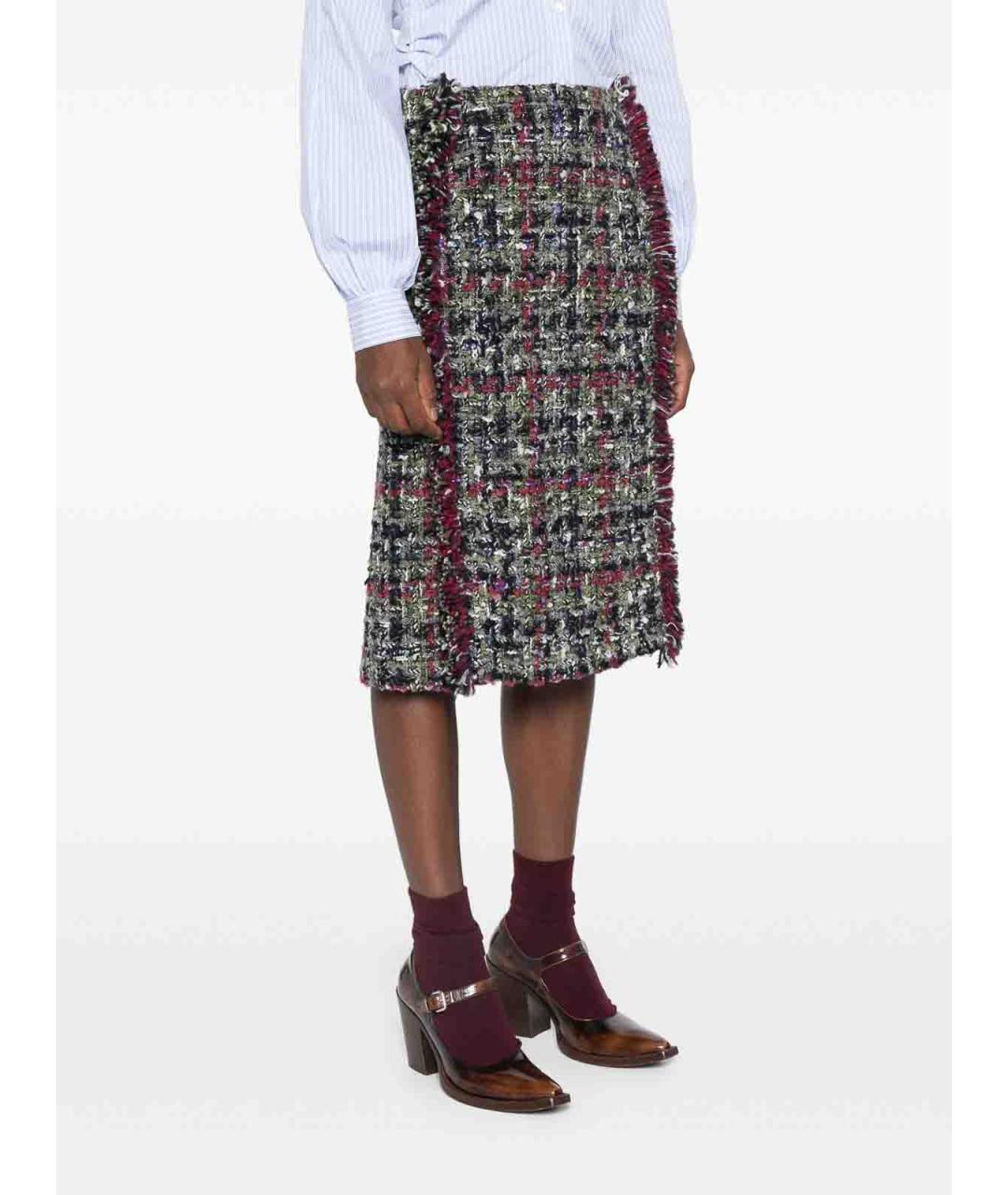ETRO Мульти шерстяная юбка миди, фото 3