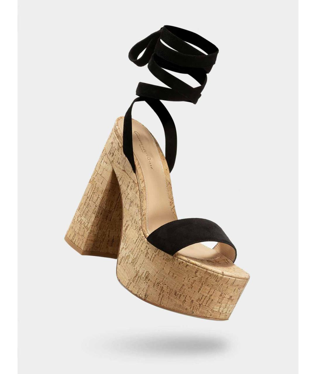 GIANVITO ROSSI Черные кожаные мюли, фото 2