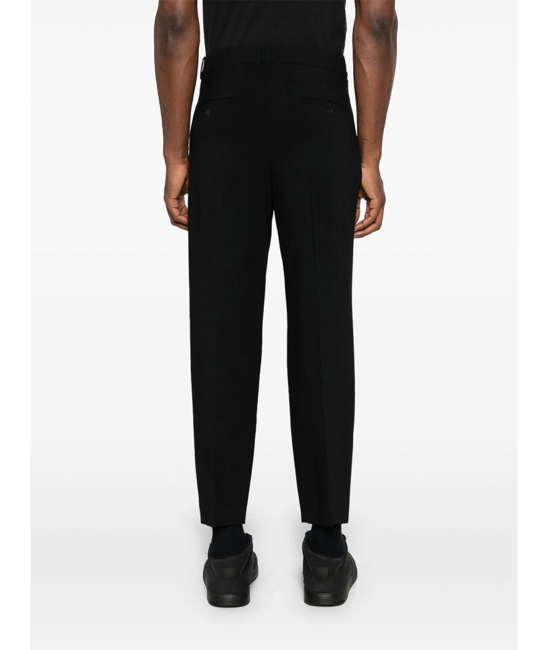 BALMAIN Черные шерстяные повседневные брюки, фото 4
