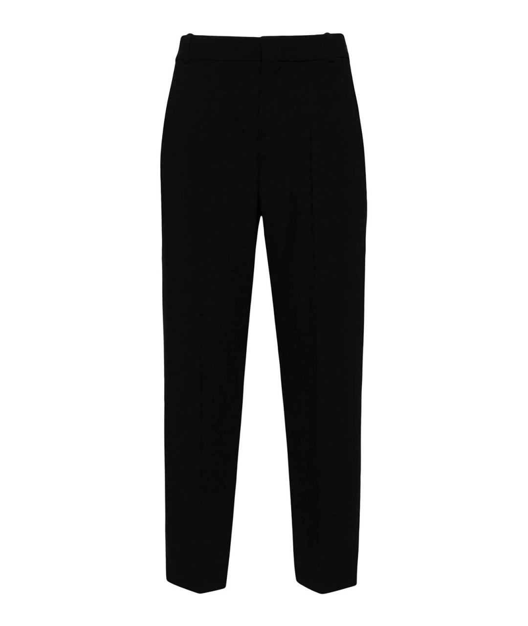 BALMAIN Черные шерстяные повседневные брюки, фото 1