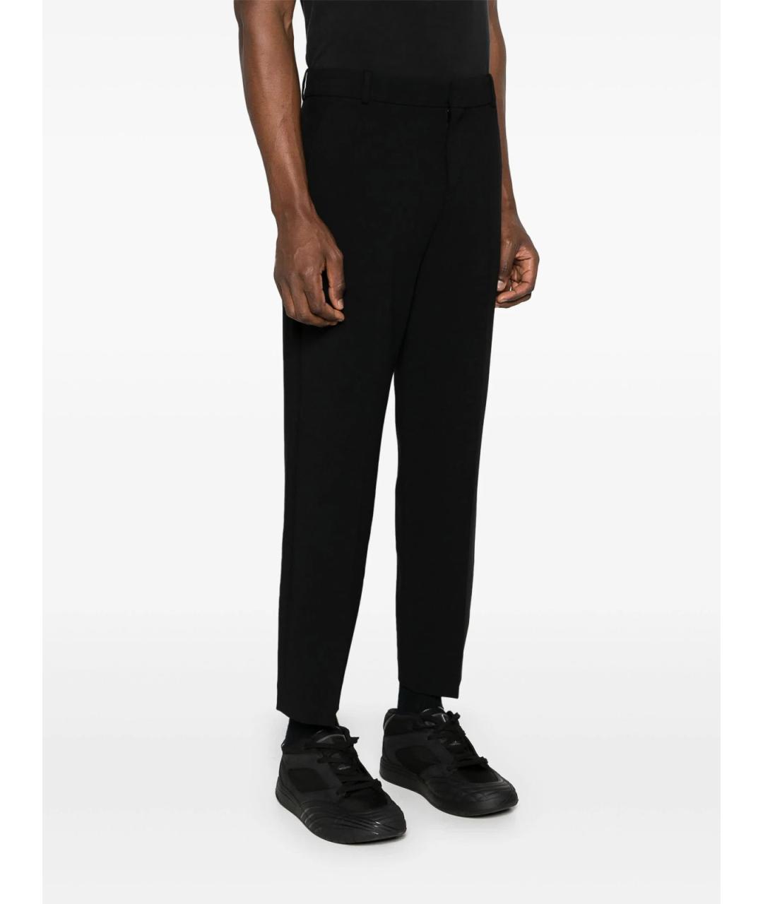 BALMAIN Черные шерстяные повседневные брюки, фото 3