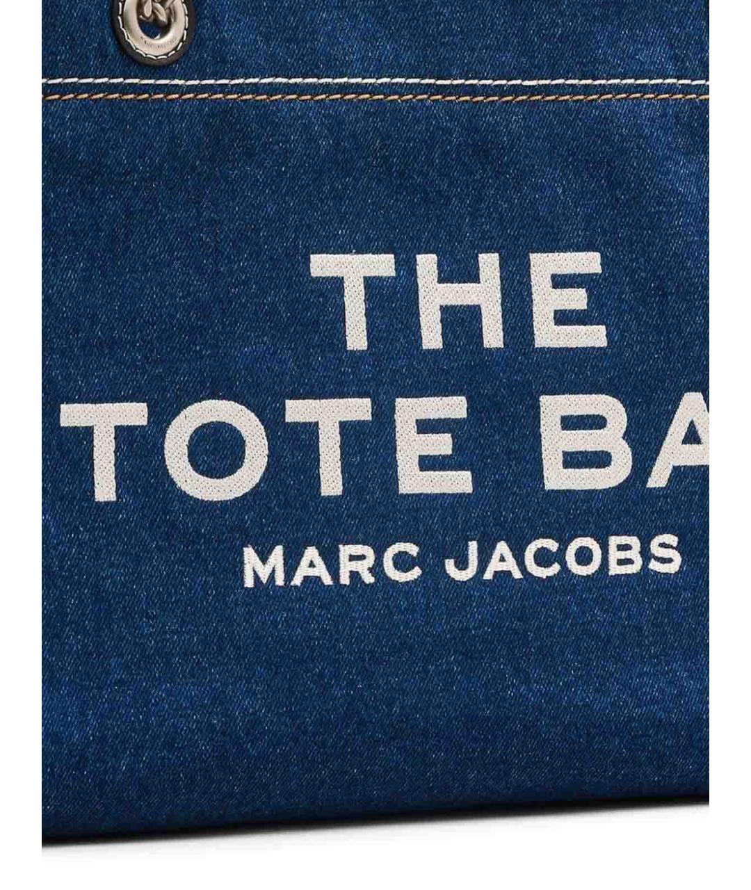 MARC JACOBS Темно-синяя тканевая сумка тоут, фото 5