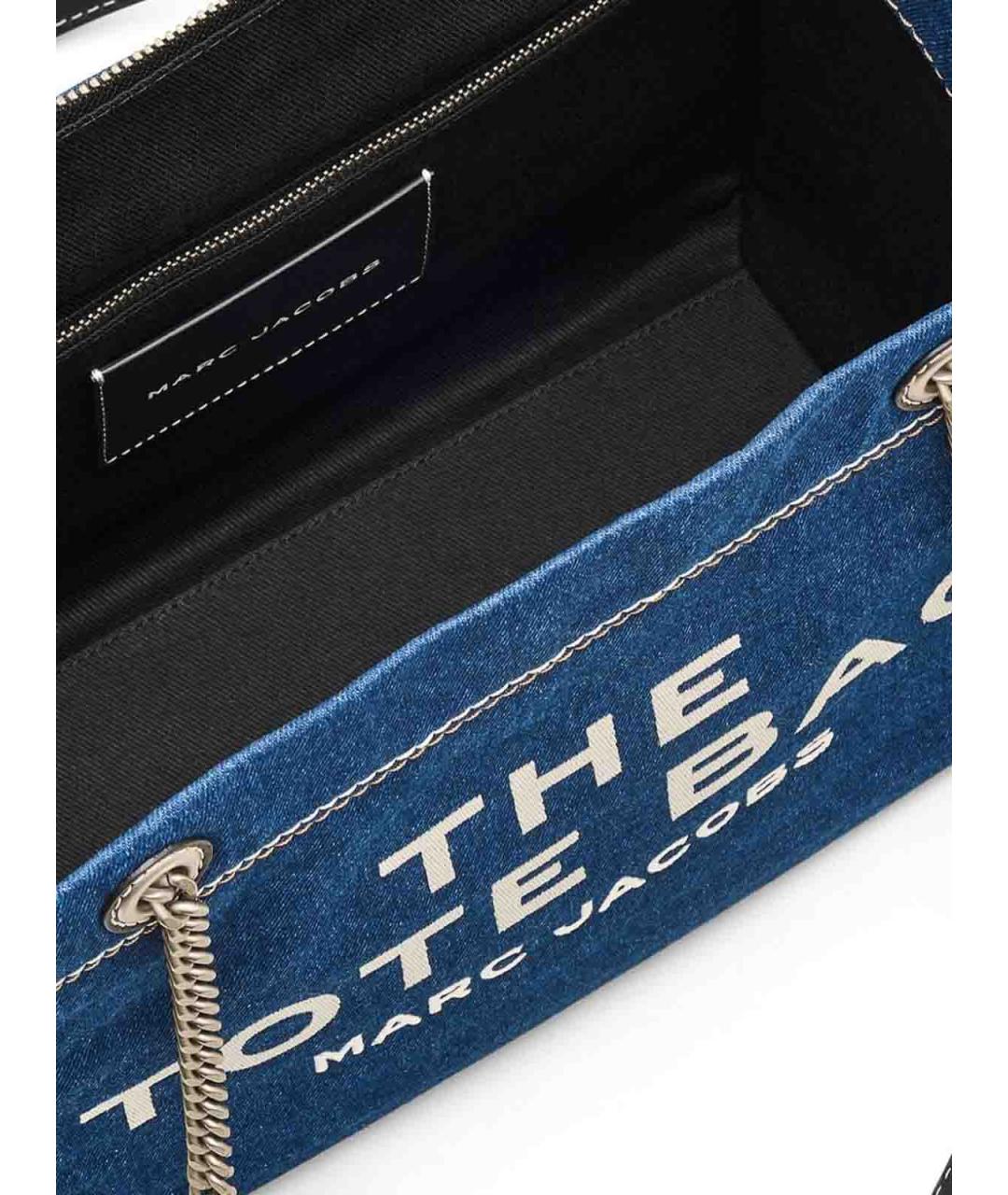 MARC JACOBS Темно-синяя тканевая сумка тоут, фото 6