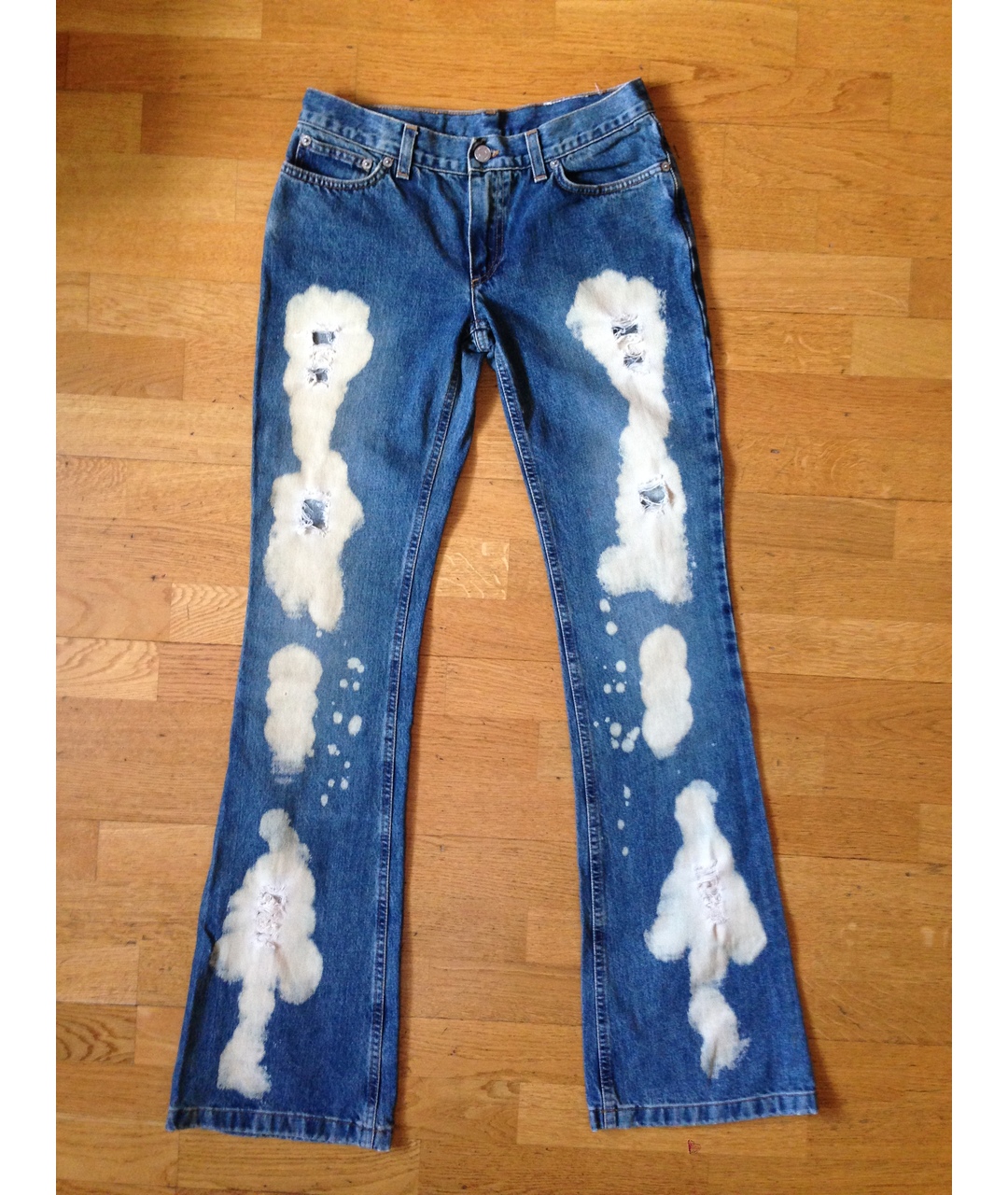 JOHN RICHMOND Синие хлопковые джинсы клеш, фото 8