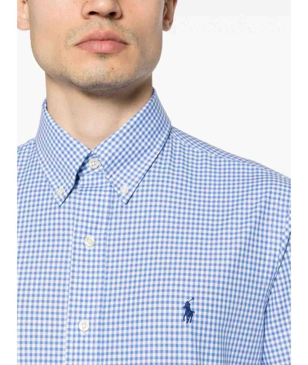 POLO RALPH LAUREN Синяя хлопковая классическая рубашка, фото 5