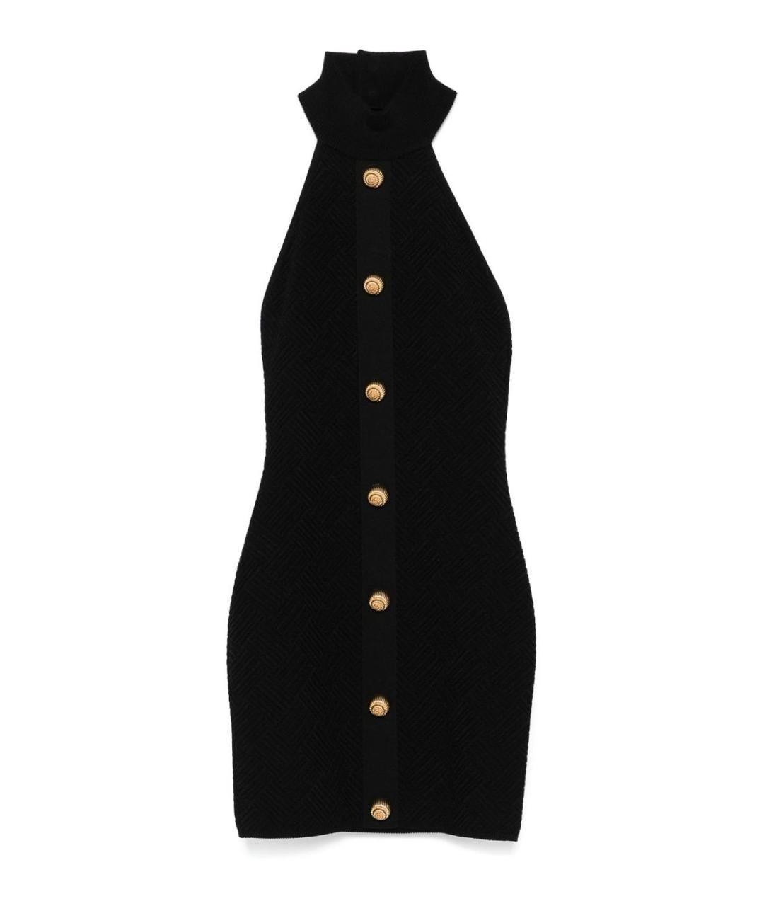 BALMAIN Черное полиамидовое повседневное платье, фото 1