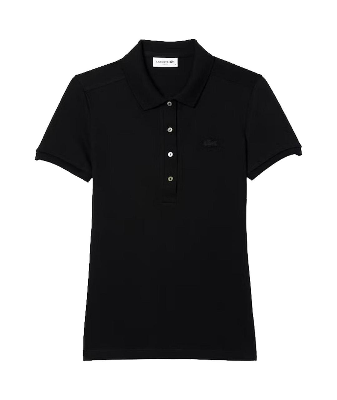 LACOSTE Черная хлопковая футболка, фото 1