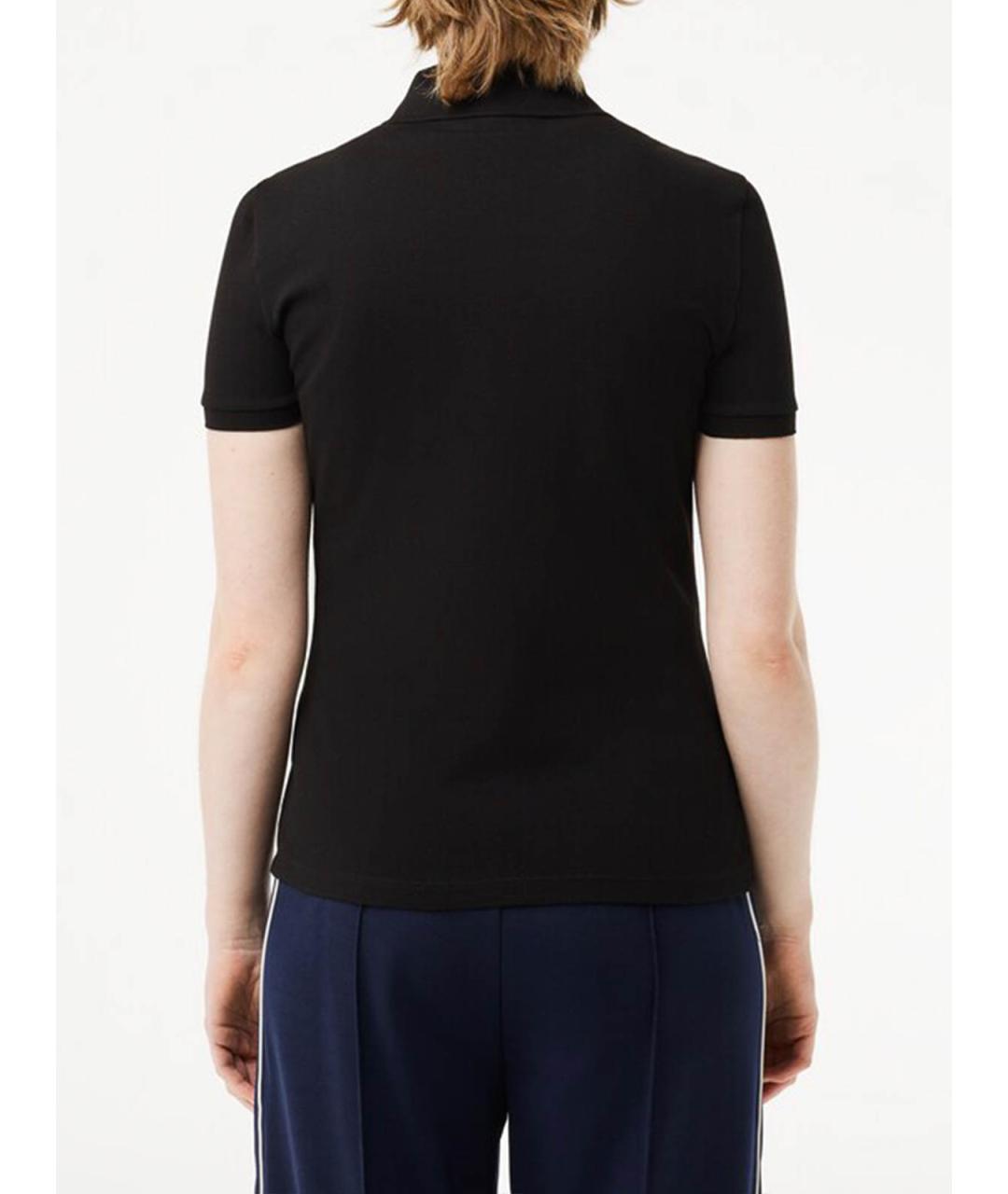 LACOSTE Черная хлопковая футболка, фото 3