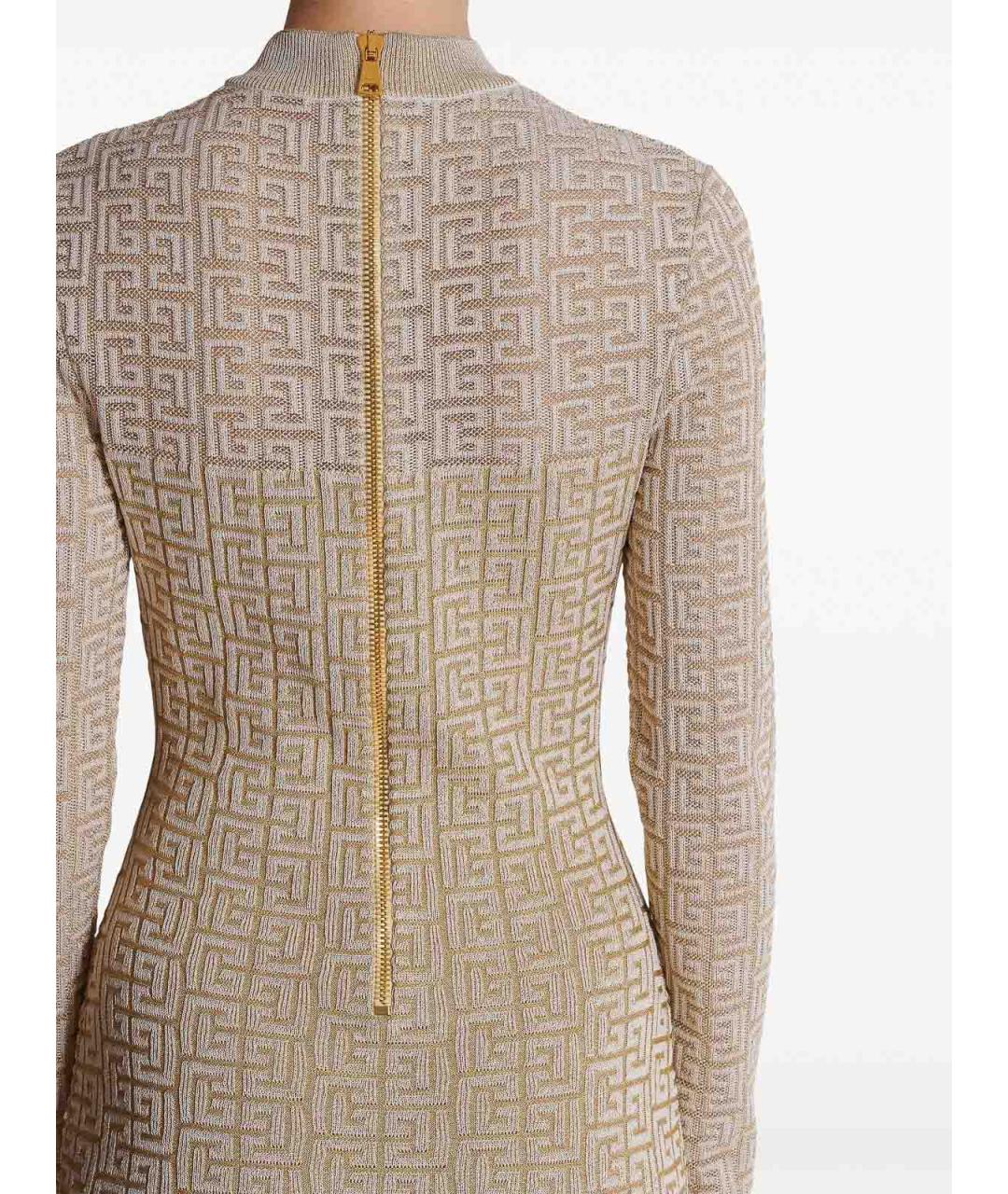 BALMAIN Бежевое повседневное платье, фото 6