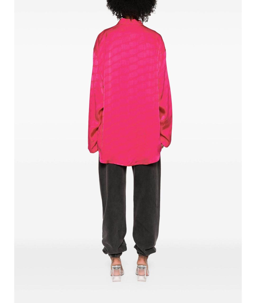 BALENCIAGA Розовая вискозная рубашка, фото 4