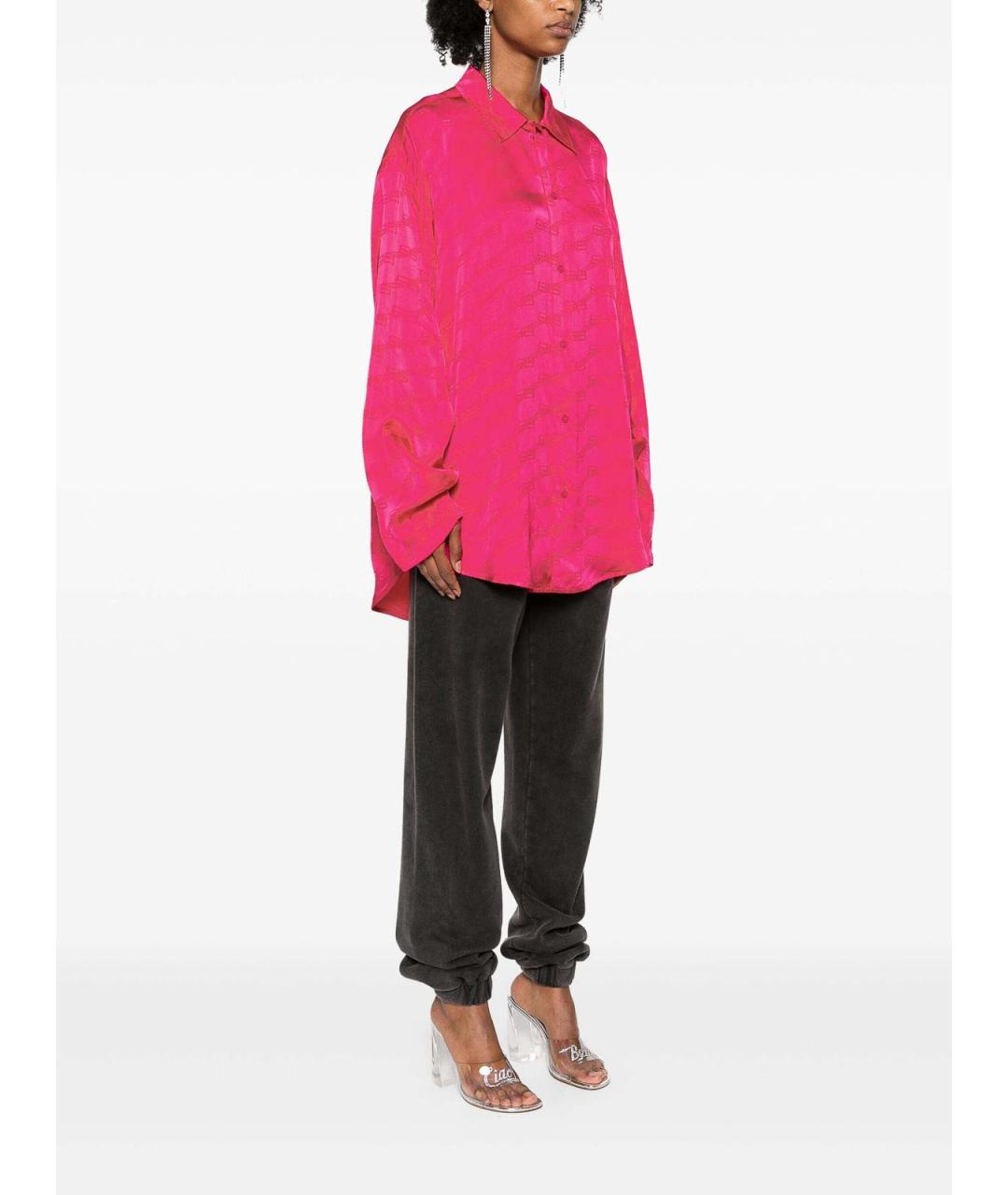 BALENCIAGA Розовая вискозная рубашка, фото 2