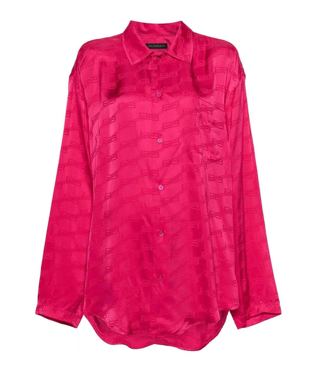 BALENCIAGA Розовая вискозная рубашка, фото 1