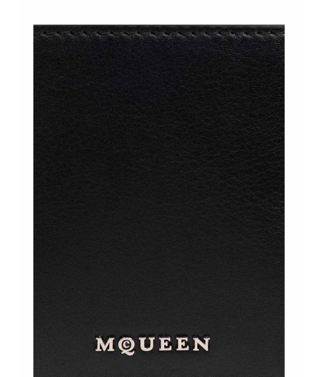 ALEXANDER MCQUEEN Черный кожаный кошелек, фото 2