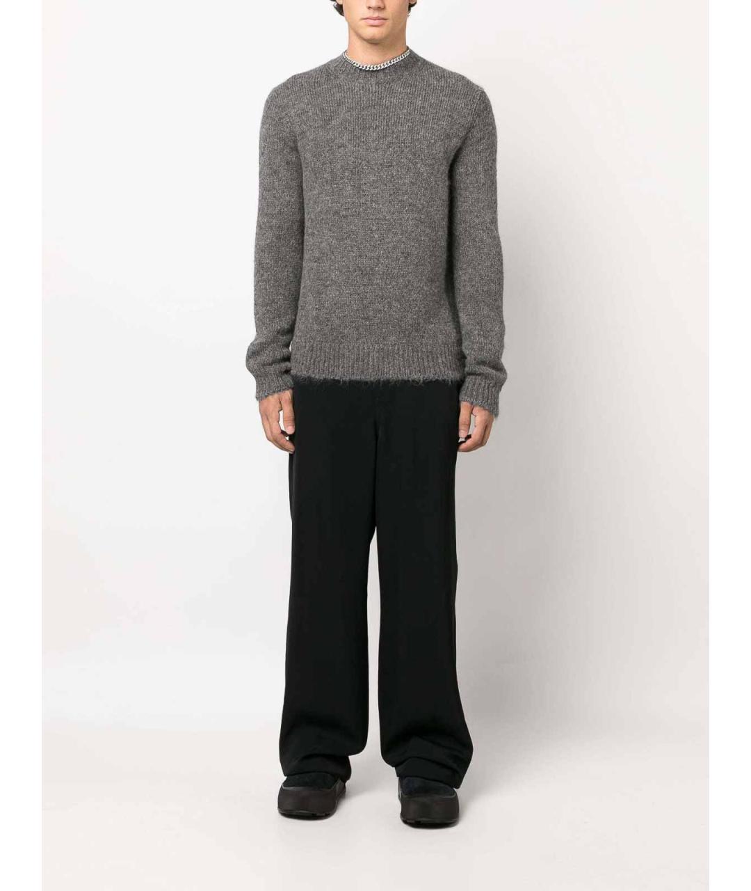 JIL SANDER Серый шерстяной джемпер / свитер, фото 2