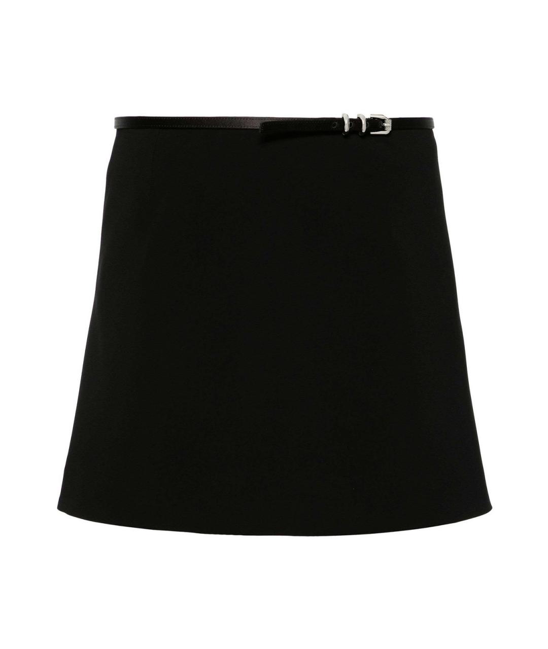 GIVENCHY Черная вискозная юбка мини, фото 1